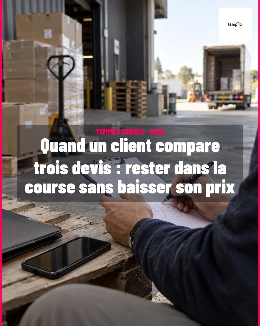Quand un client compare trois devis : rester dans la course sans baisser son prix